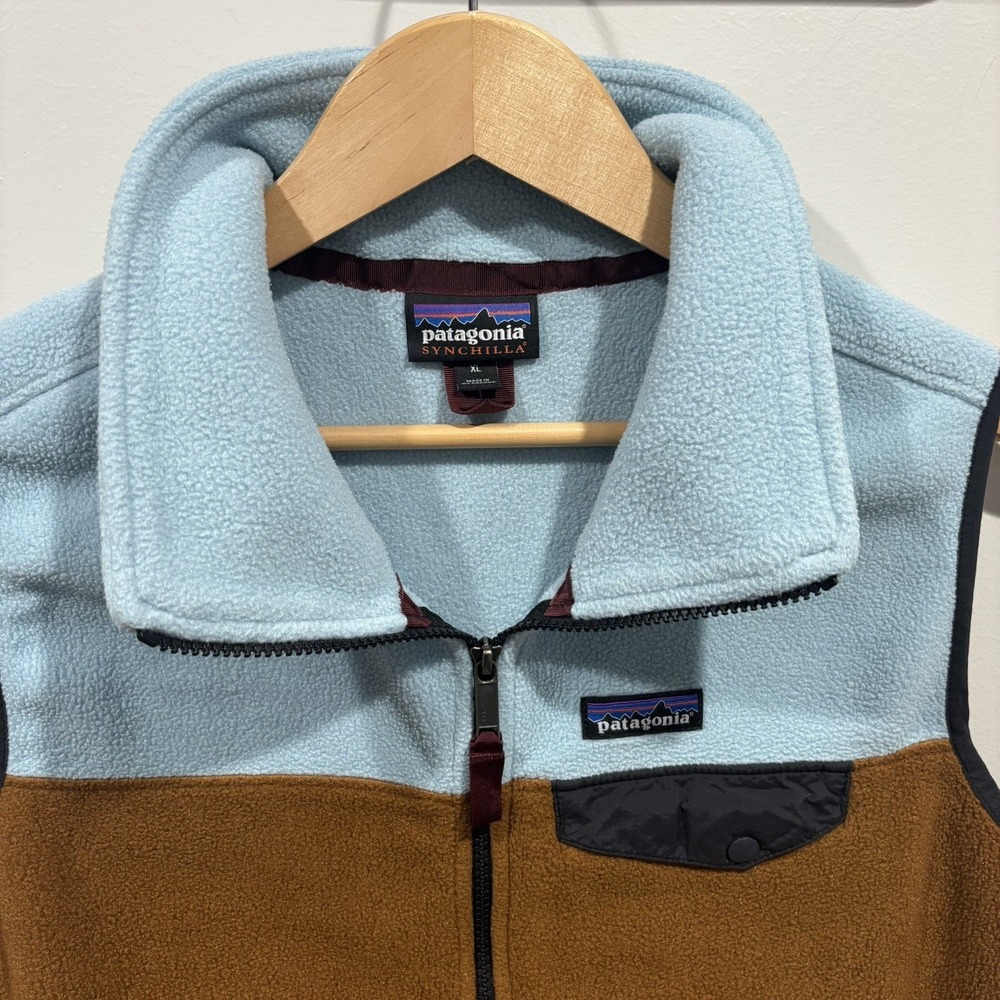 Patagonia Women's Snap-T Synchilla Fleece Vest Women's Colorblock Full Zip XL - Picture 3 of 11